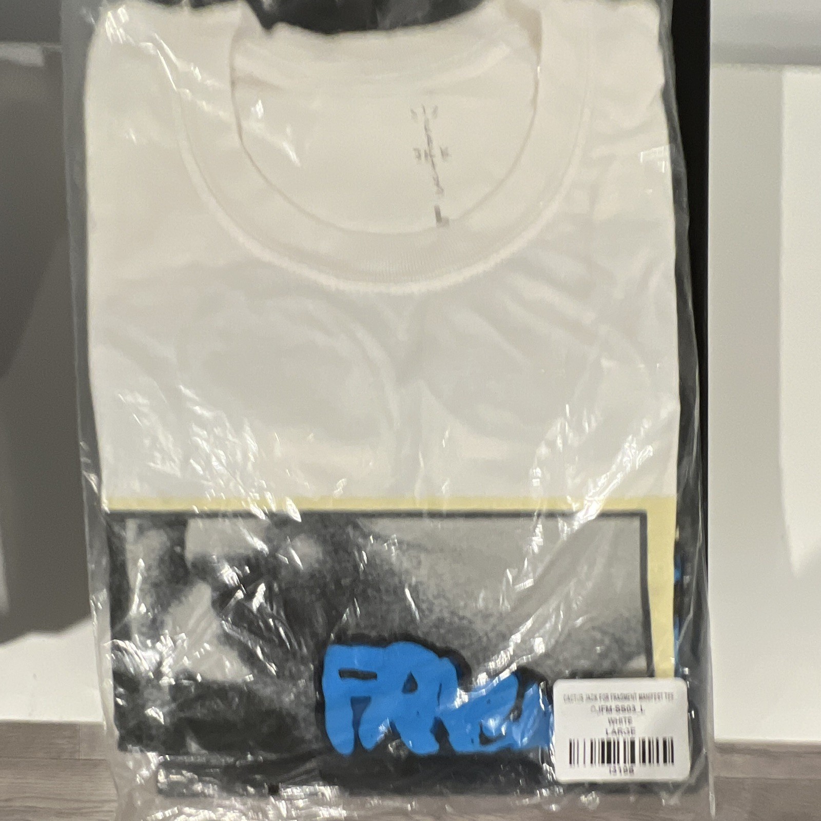 Cactus Jack x Fragment Manifest Tee White L Travis Scott Short Sleeve CJFM-SS03
