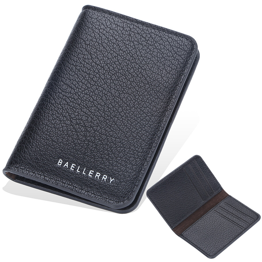 Business Thin Men’s Leather Short Bifold Wallet Credit Card Holder Purse Clutch