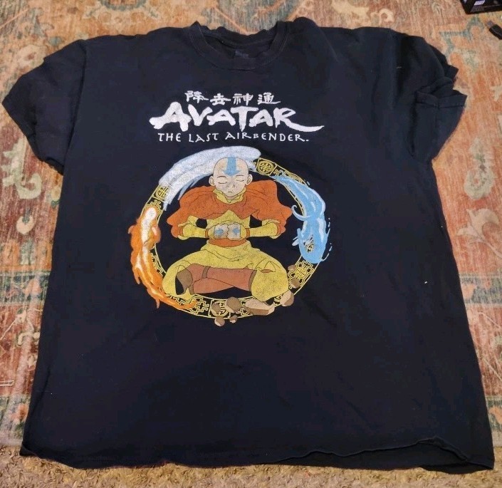 Avatar The Last Airbender Adult Large Anime Shirt Tee TV Show Cartoon Crew L LG