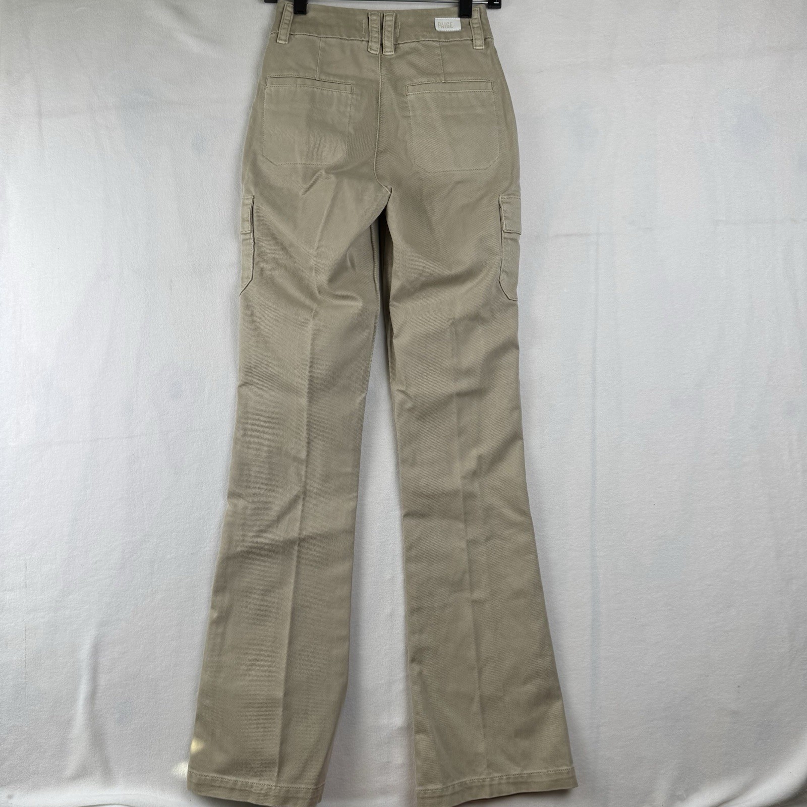 PAIGE Dion High Waist Cargo Trouser Flare Pants Women’s 24 Vintage Warm Sand