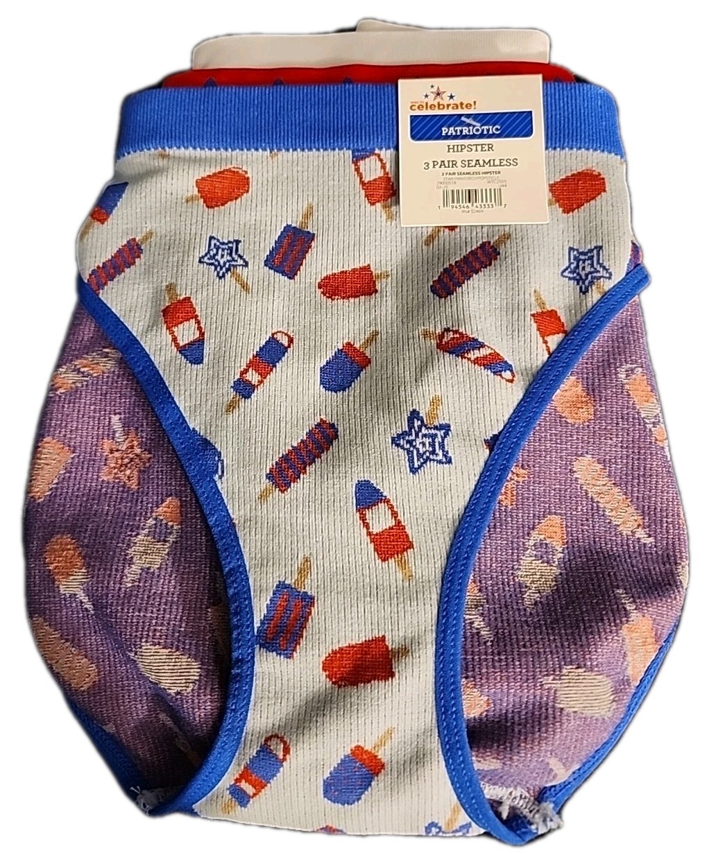 NWT Way To Celebrate Hipster Panties 3-Pack Seamless Size Medium Multicolor