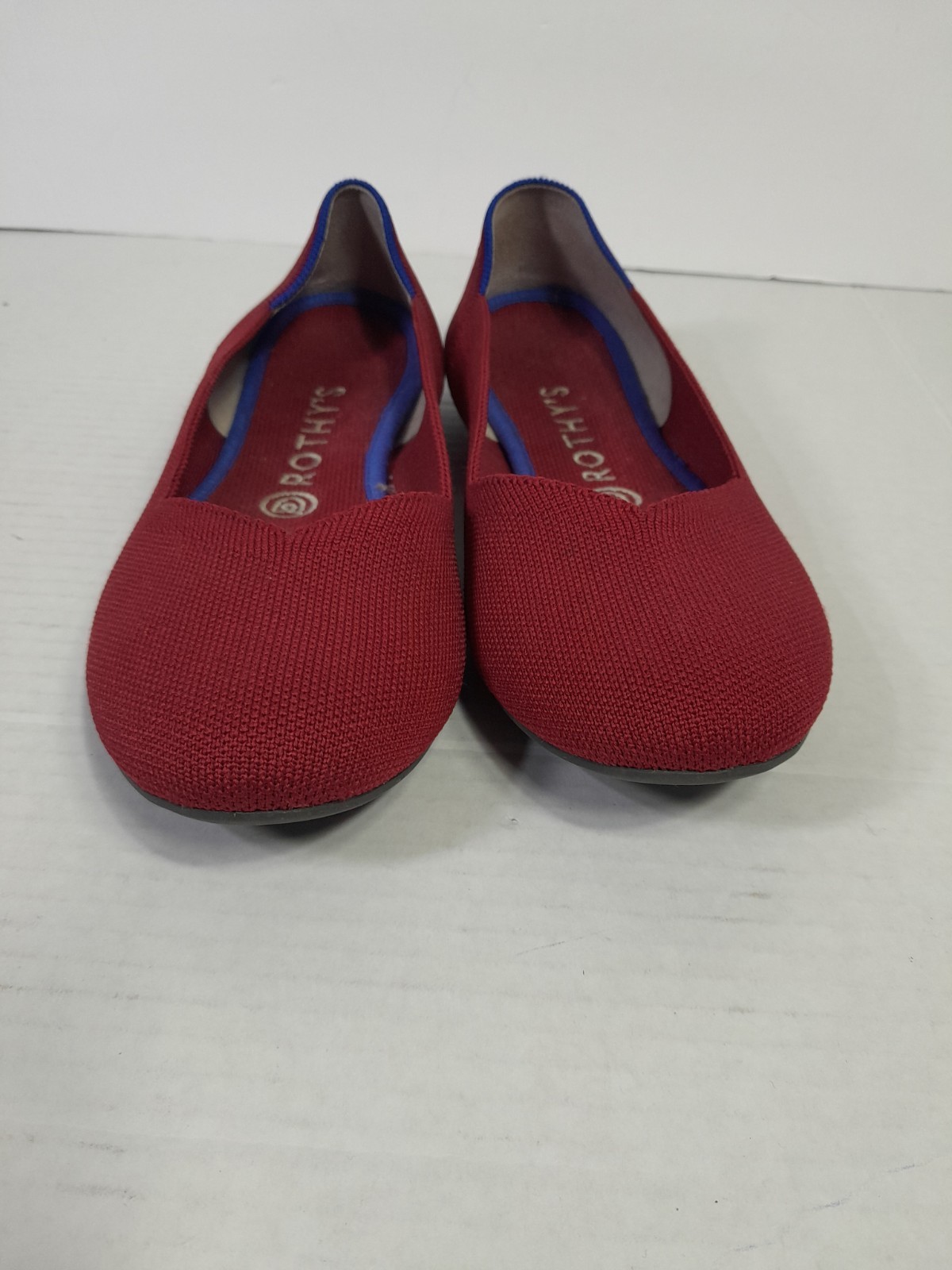 Rothy’s The Flat Round Toe Slip-On Luxury Ballet Flats Red Women Sz 8.5 Maroon