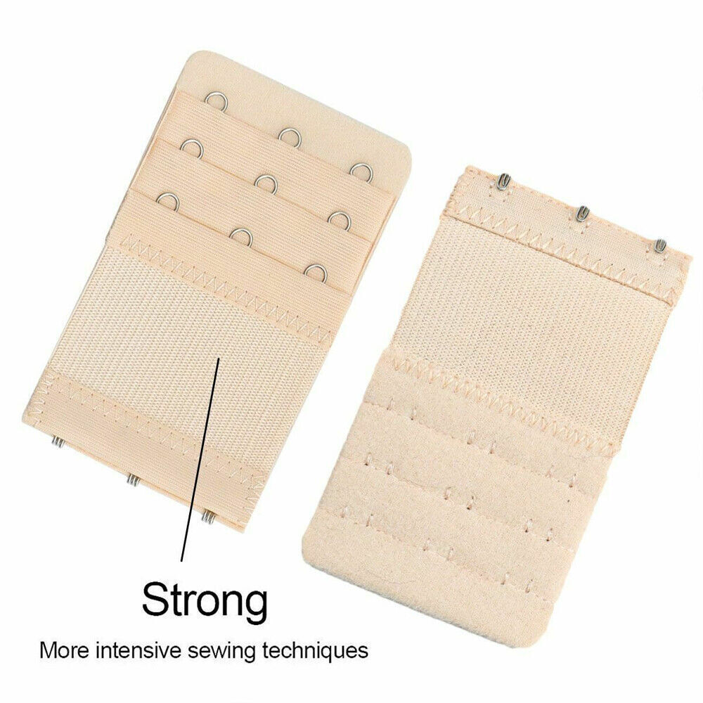4Pcs Adjustable Bra Extender 2/3/4 Hooks with Elastic Extension Underwear Strap