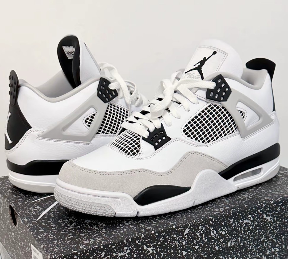 Jordan 4 Retro «Military Black» Men’s Basketball Shoes Mid Top Us Size7-12