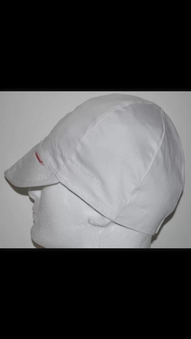 Nwt Comeaux Caps Welding Welders Hats Solid White Size 7-3/4 pipe fitter