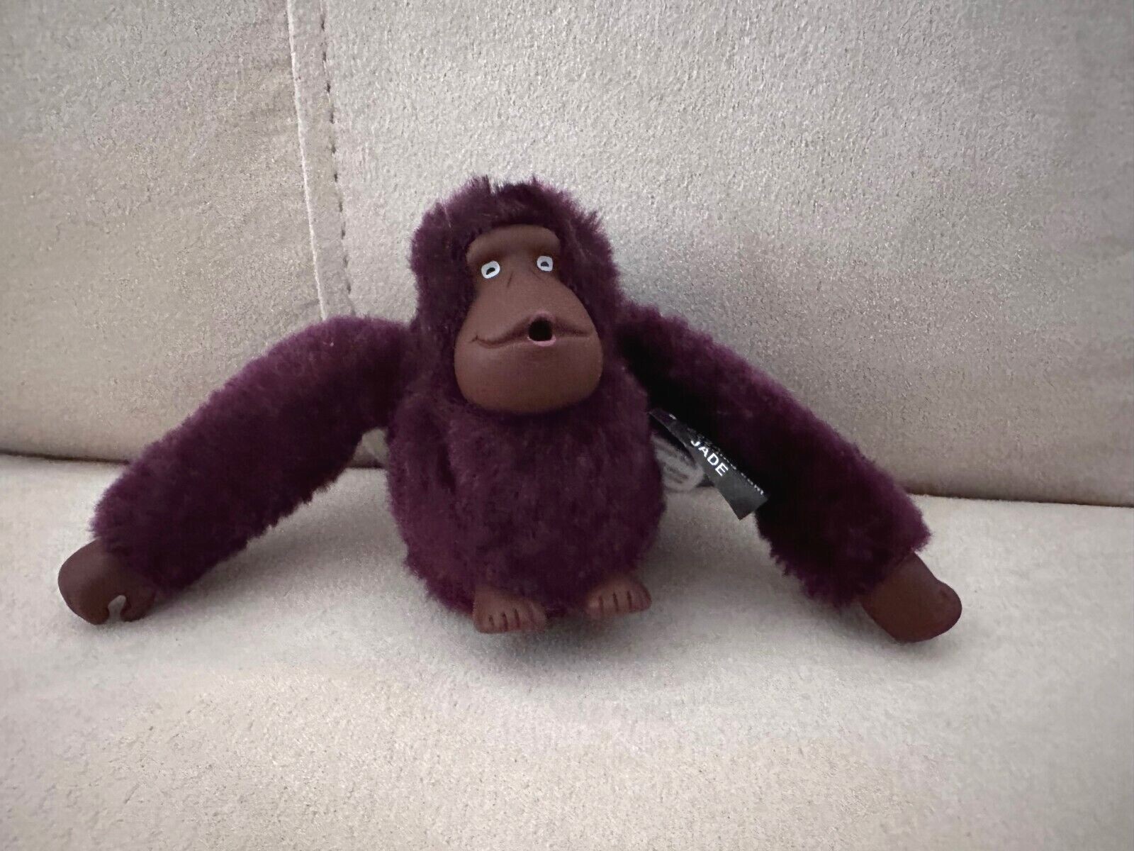 KIPLING MONKEY KEYCHAIN KEY RING FOB CHARM BLACK GREEN BLUE GRAY SUCKS THUMB