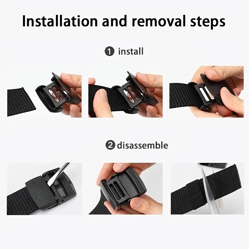 Men’s Casual Tactical Adjustable Quick Release Nylon Belts Pants Waistband New