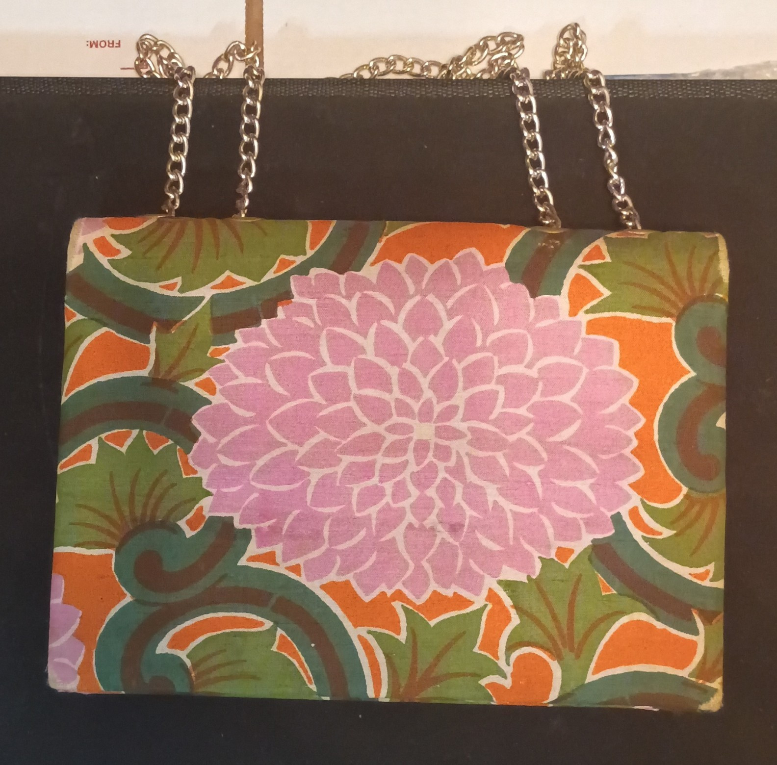 Razook’s Floral Chain Strap Shoulder Bag Snap Closure w/ Pouch, Inner Pockets