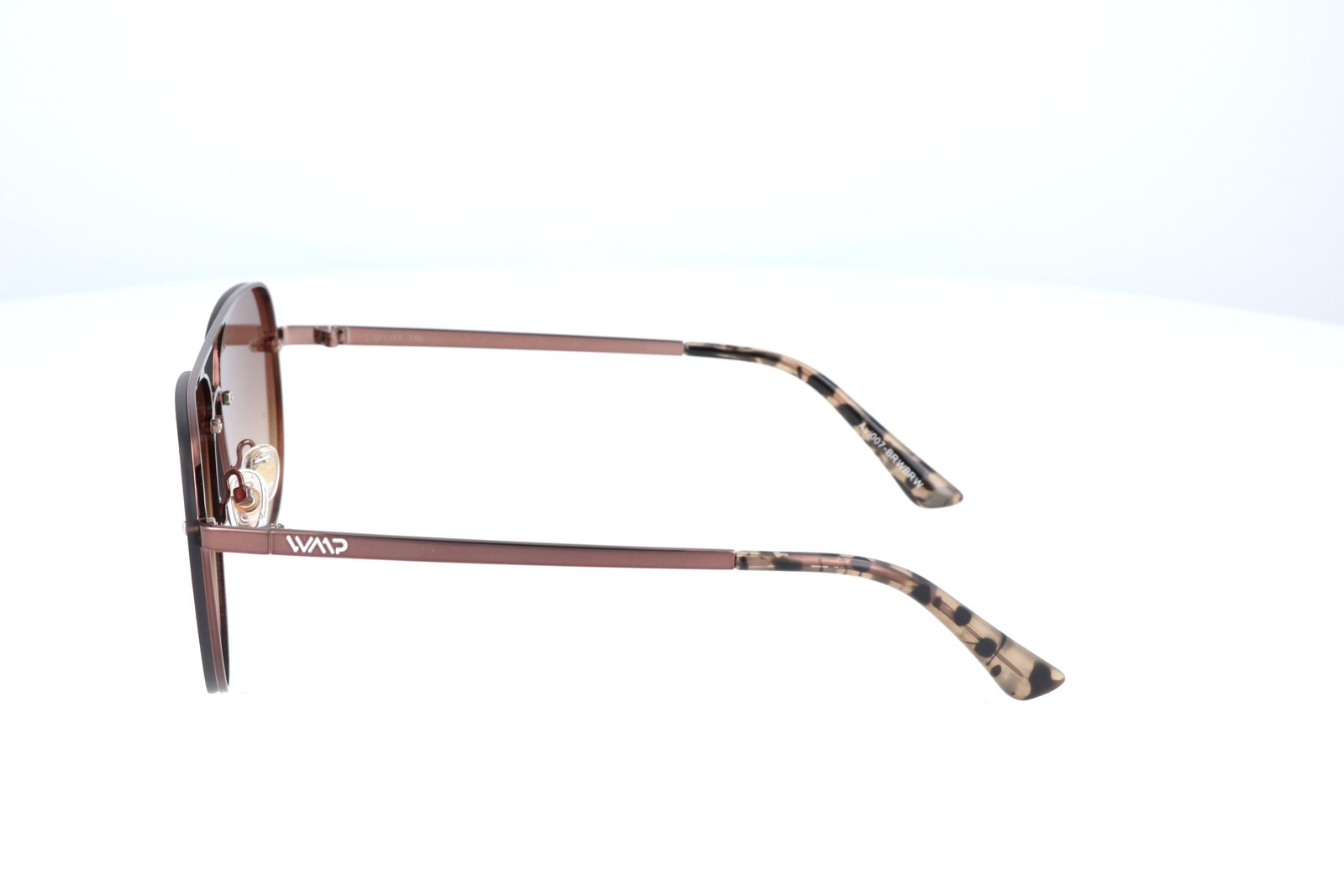 WMP Jade Metallic Brown Oversize Aviator Sunglasses AVI007 BRWBRW 62-13-145 B:50