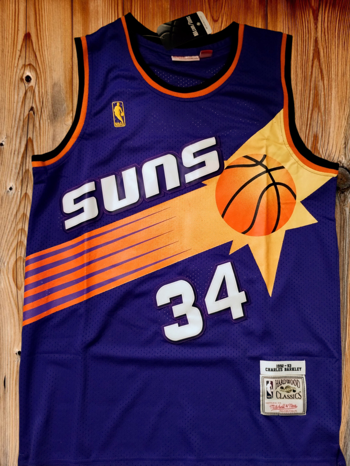 Phoenix Suns Jersey Charles Barkley #34 Throwback Jersey Men’s Purple