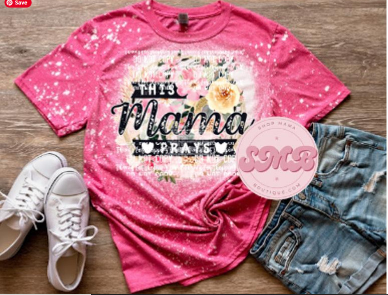 This Mama Prays Heather Heliconia Bleached Shirt Sizes Small to 3X