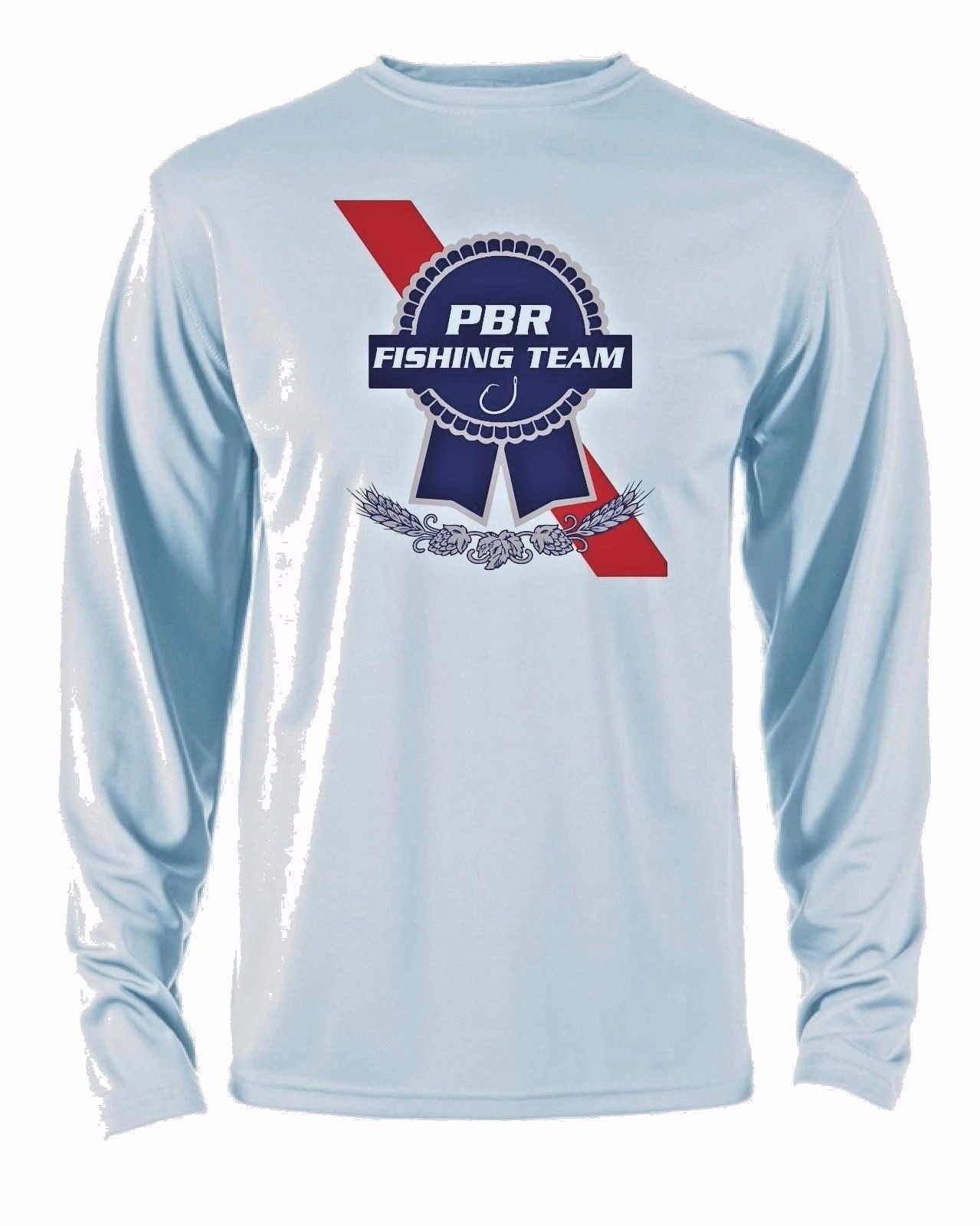 PABST BLUE RIBBON Microfiber Long Sleeve Fishing Shirt UPF Sun Shirt