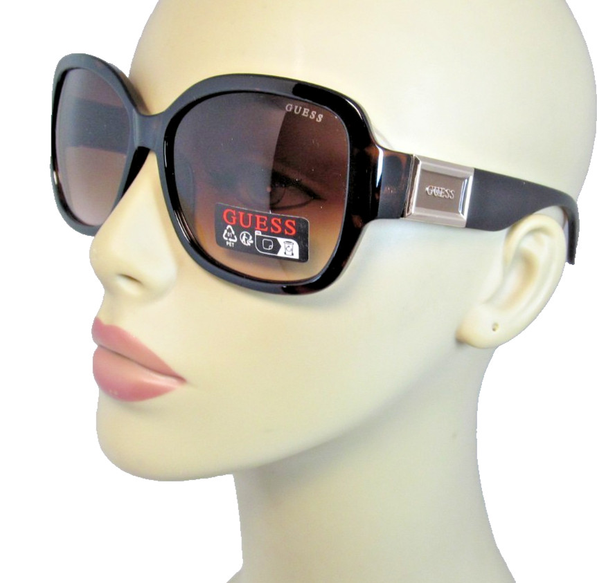 GUESS Oversized Tortoise Shell Sunglasses Brown Gradient Lenses GO00043-52F