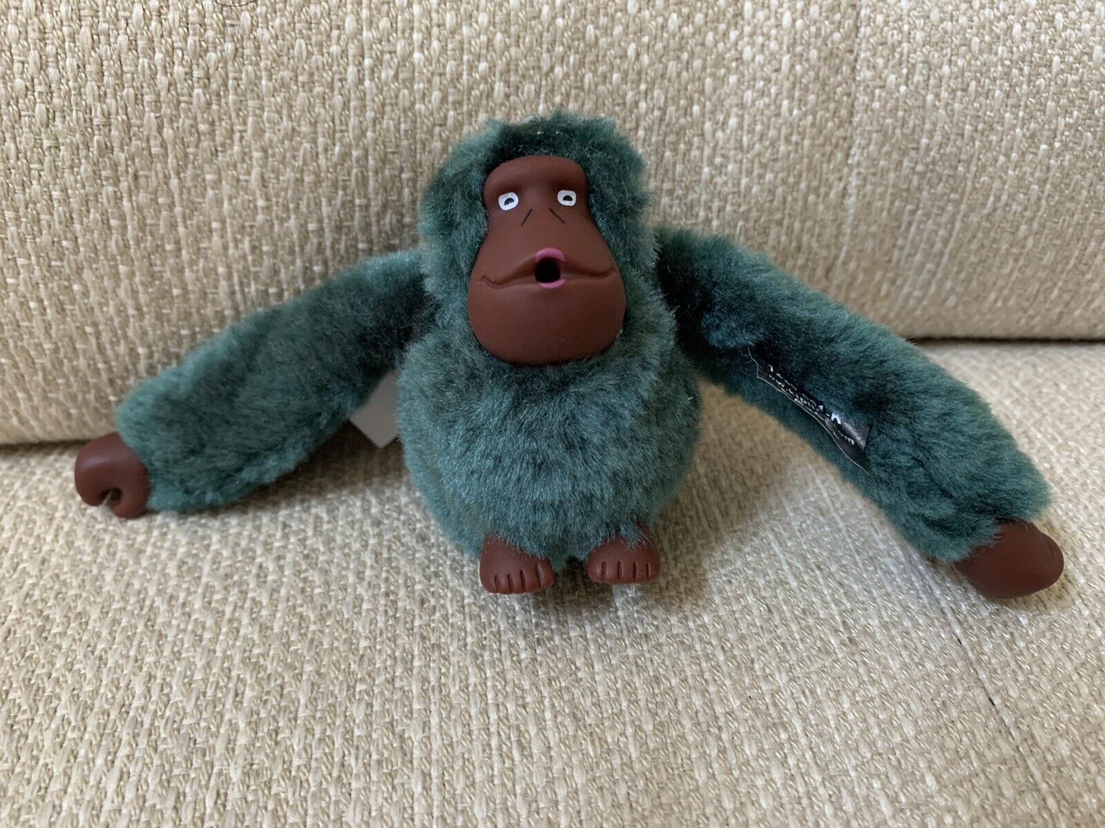 KIPLING MONKEY KEYCHAIN KEY RING FOB CHARM BLACK GREEN BLUE GRAY SUCKS THUMB