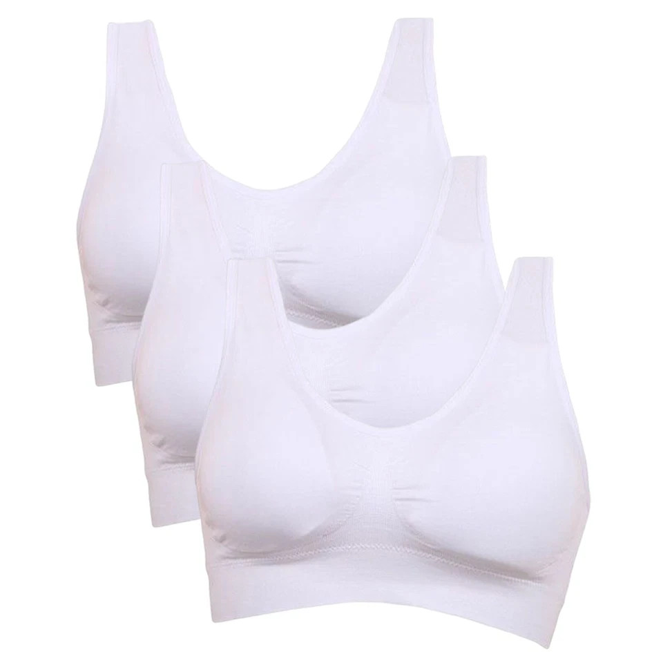 3Pack Wireless Underwear Sports Bras For Women Yoga Sleep Bra Seamless Bralette