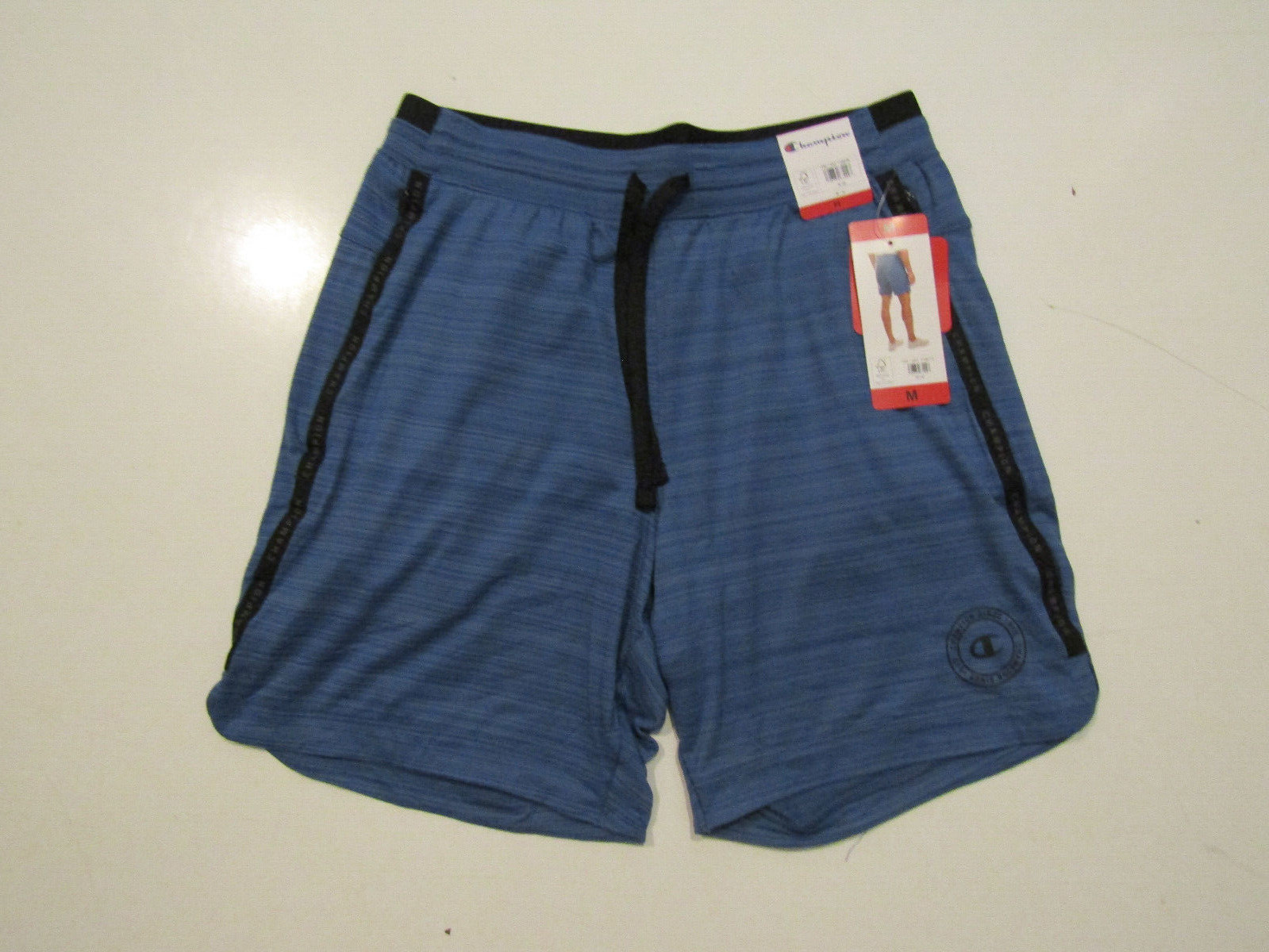 CHAMPION Blue Striped Pull-On Active Lounge Shorts NWT Mens Size Medium M