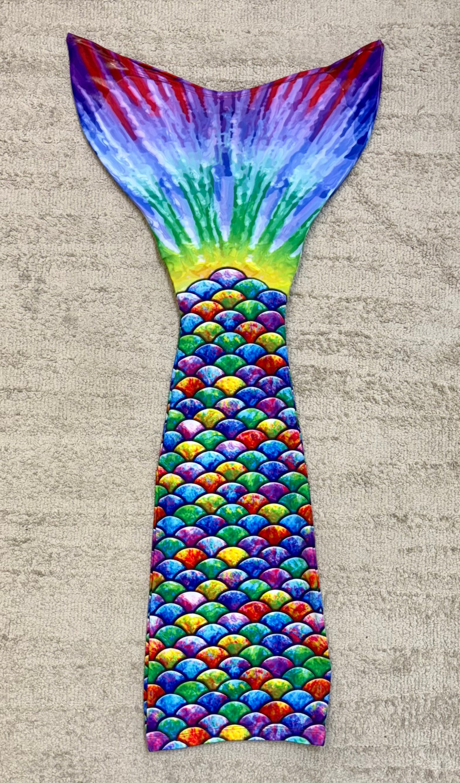 Sun Tail Hawaiian Rainbow Mermaid Tail + Monofin Set for swimming – New w/Tags