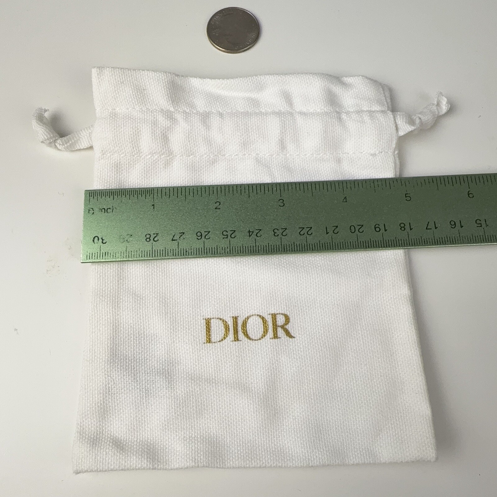 New Christian Dior White Mini Drawstring Cotton Dust Bags Jewelry Storage Pouch