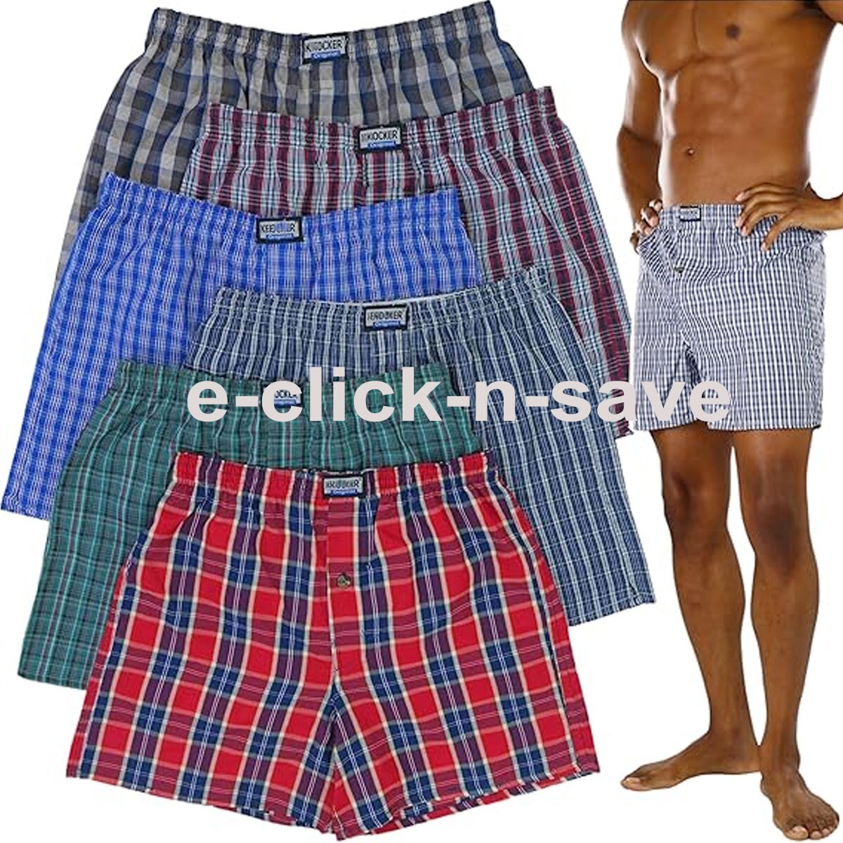 3 6 12 PACK Men Knocker Plaid Boxer Shorts Underwear Lot Trunk Boxer Brief S-3X