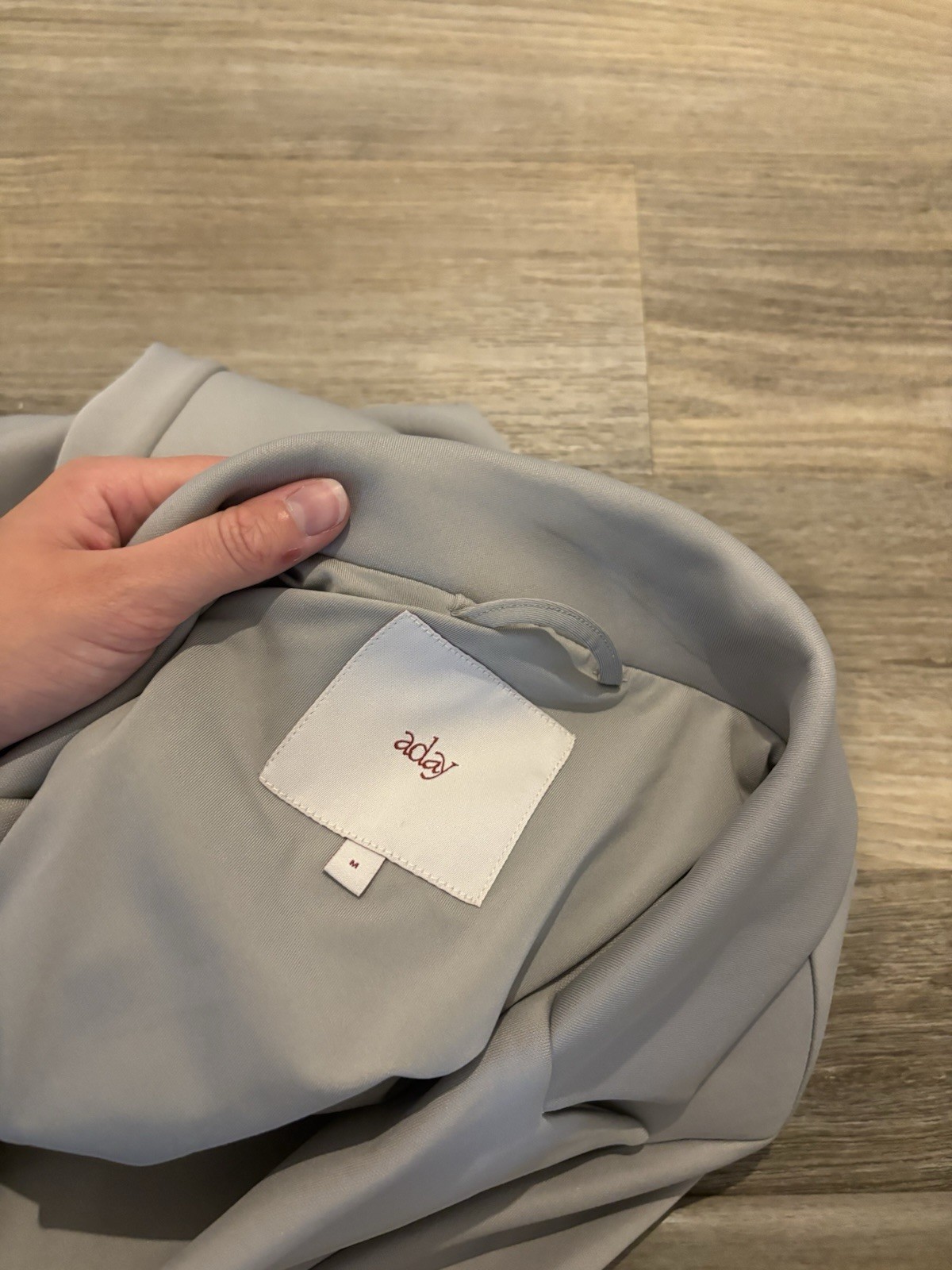 ADay Size Medium Oyster Gray Soft Power Blazer Career Capsule Stretch Prof