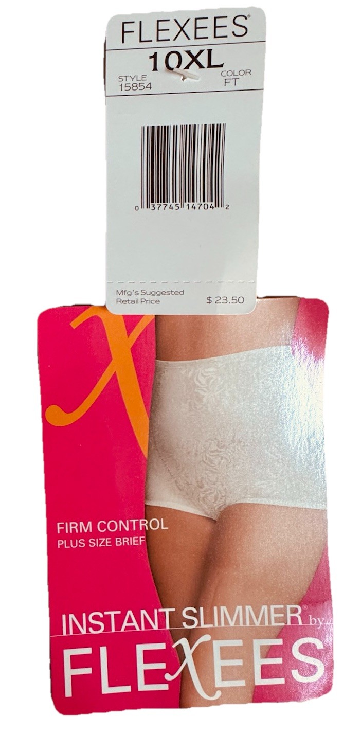Flexees Maidenform Shapewear 10XL Instant Slimmer Take Inches Off Brief NWT