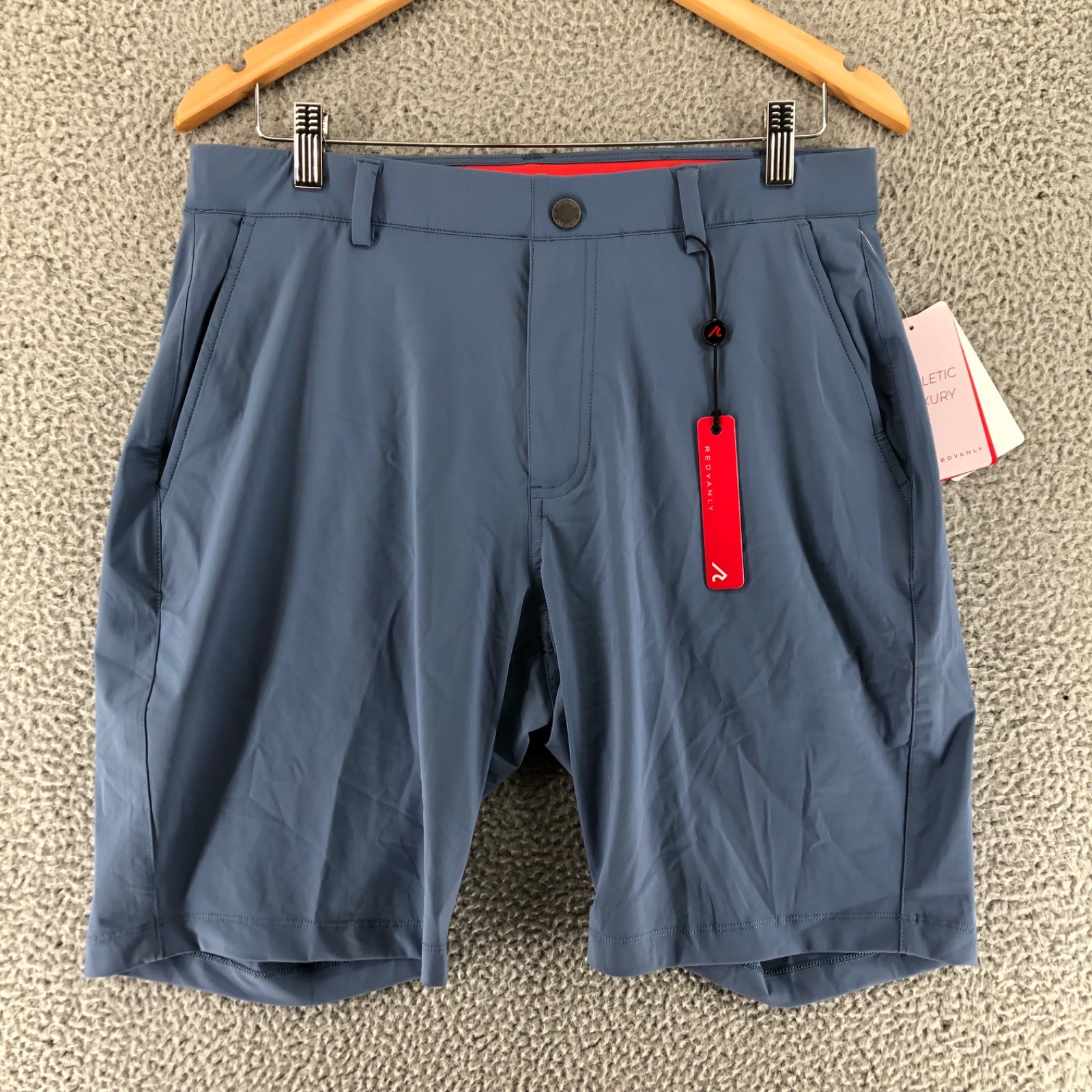 Redvanly Men’s Size XL Hanover Pull-on Golf Shorts Blue Horizon 9″ Athletic