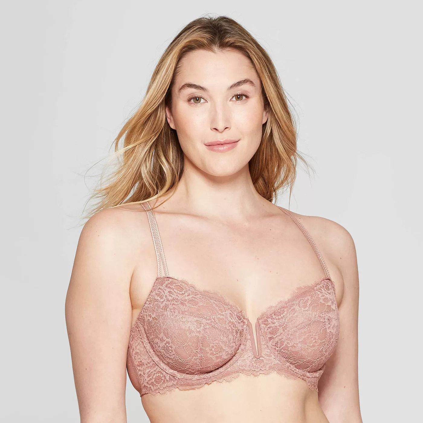 Women’s Unlined Balconette Bra – Auden – 32D Mauve Color