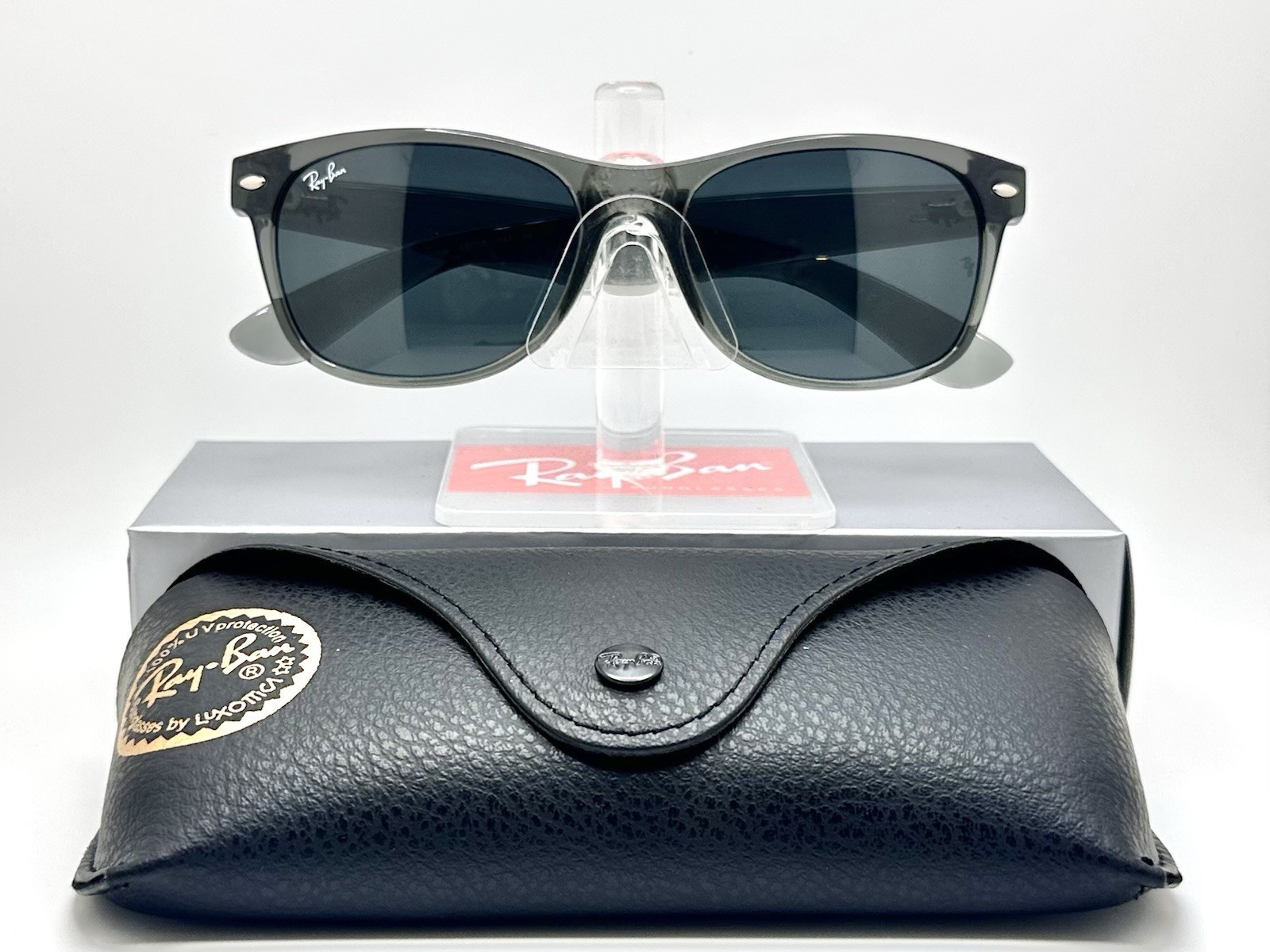 Ray-Ban RB2132 New Wayfarer 55mm Unisex Sunglasses Transparent Gray / Gray Lens