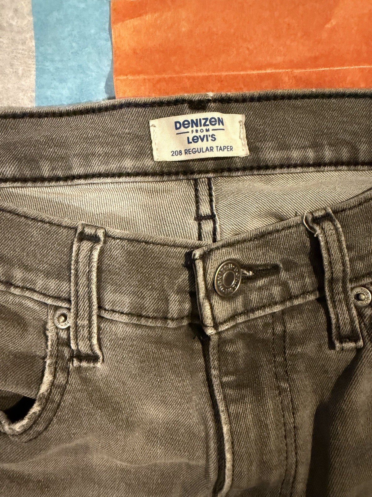Denizen from Levi’s Boys 208 Regular Taper Gray Dark Wash Denim Jeans