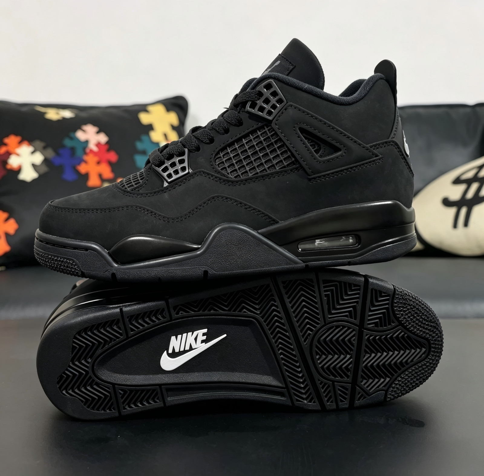 Jordan 4 »Black Cat» retro Basketball Men’s Shoes Mid Top Shoes (2025)