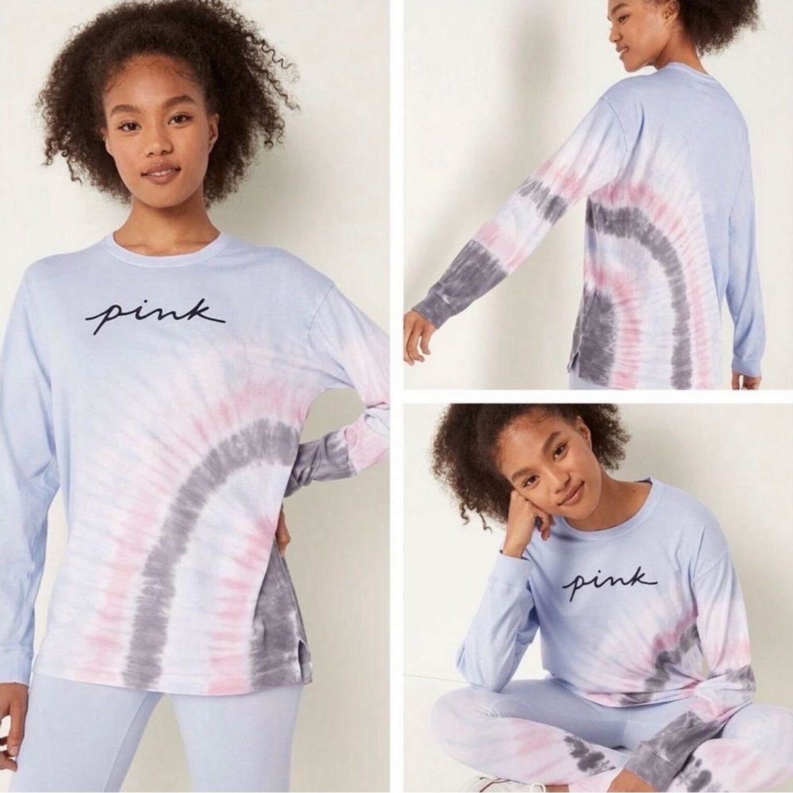 PINK Victoria’s Secret Spiral Tie-Dye Long Sleeve Tee