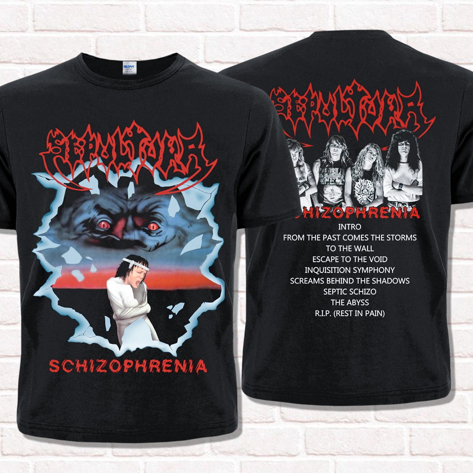 Sepultura T-Shirt, Schizophrenia (1987). Thrash Metal, Death Metal, Groove Metal