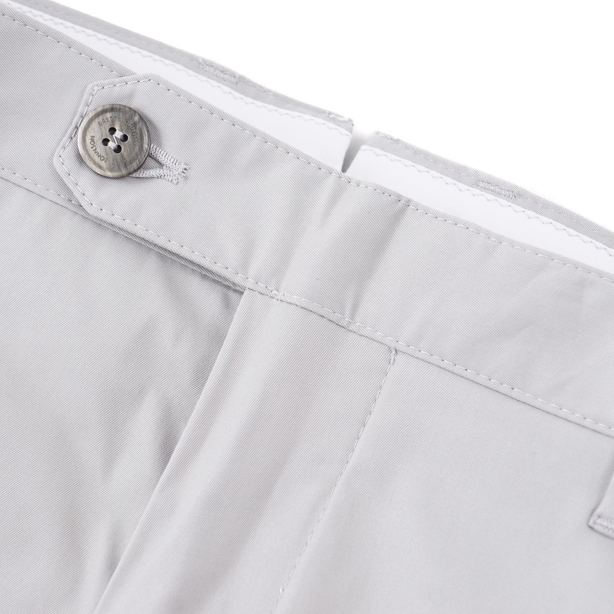 Brett Johnson Gray Lightweight Cotton Flat-Front Chino Pants 38 (Eu 54) NWT