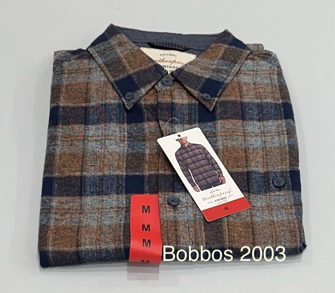 Weatherproof Vintage Men’s Flannel Shirt, Multi (Brown), Size M