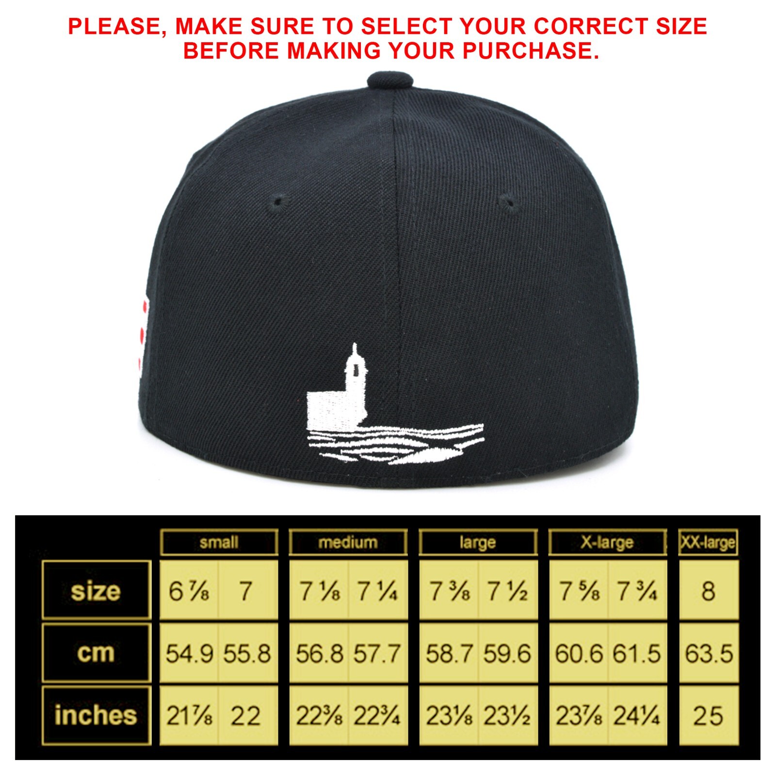 Puerto Rico Fitted Hat Custom PR Flag El Morro Embroidery Baseball Cap Navy New