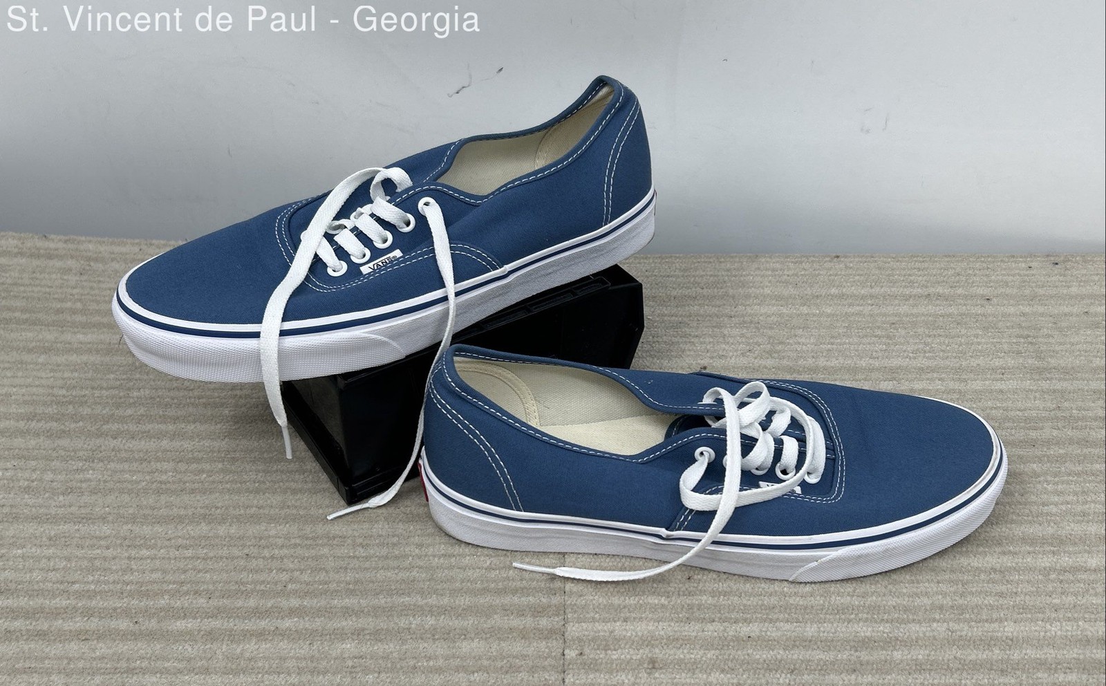 Vans Off The Wall Authentic Blue Solid Athletic Shoe Men 10.5 Skateboard