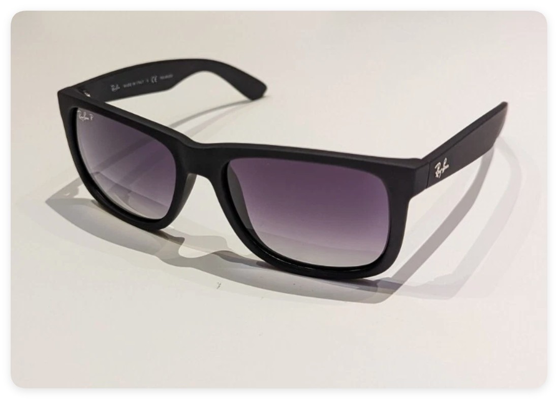 Ray-Ban RB4165 622/T3 Justin Polarized Sunglasses Grey Classic Frame 54mm