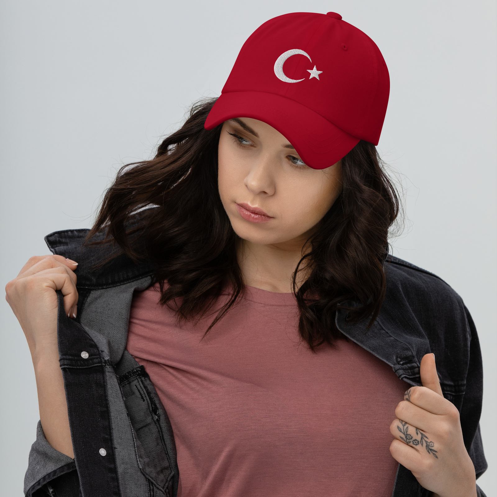 Turkish Flag Embroidered Dad hat. Turkiye