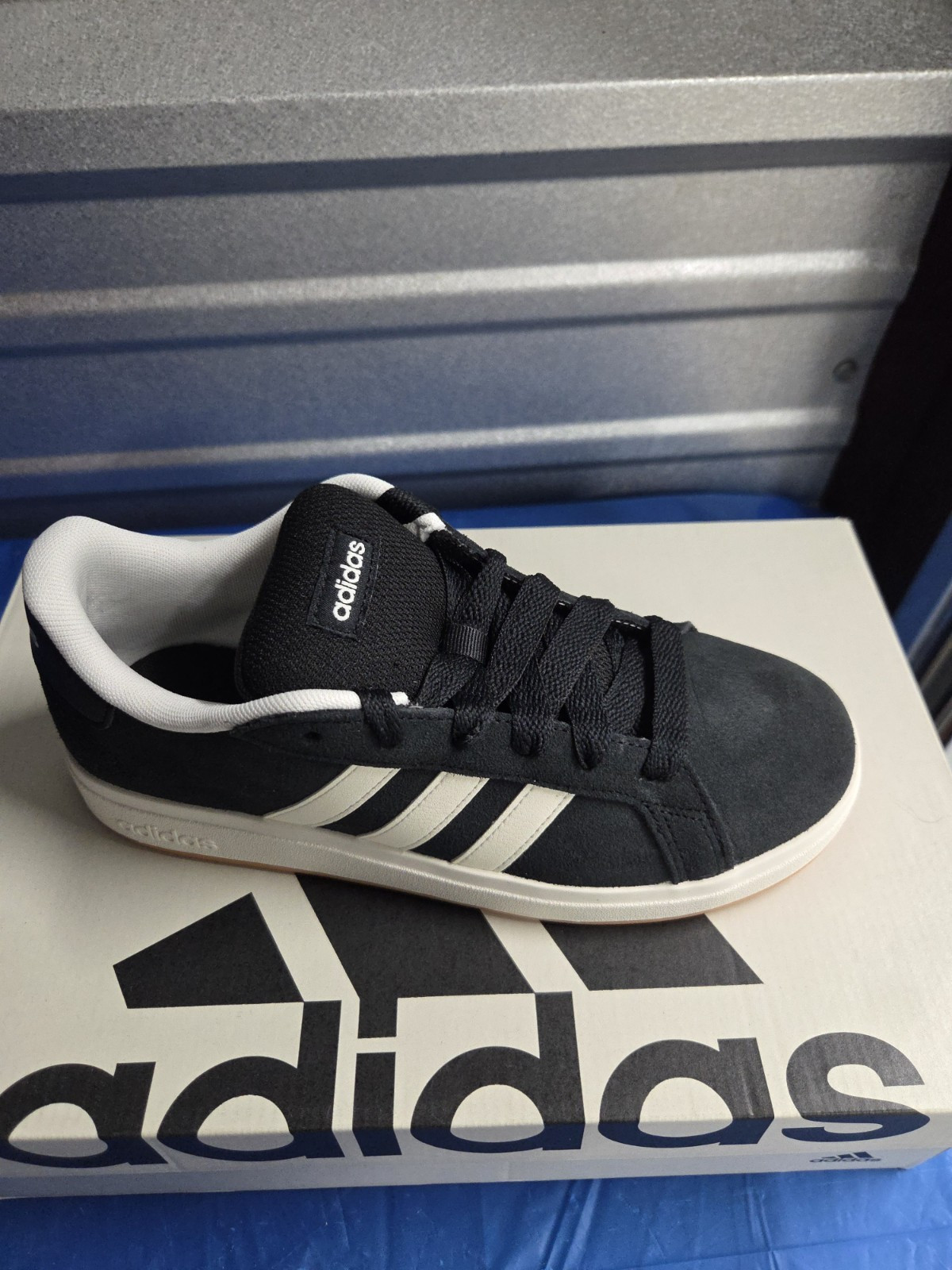 adidas Grand Court 00s K Black/White Low Top Sneakers JH6178 US 5 EU 37 1/3