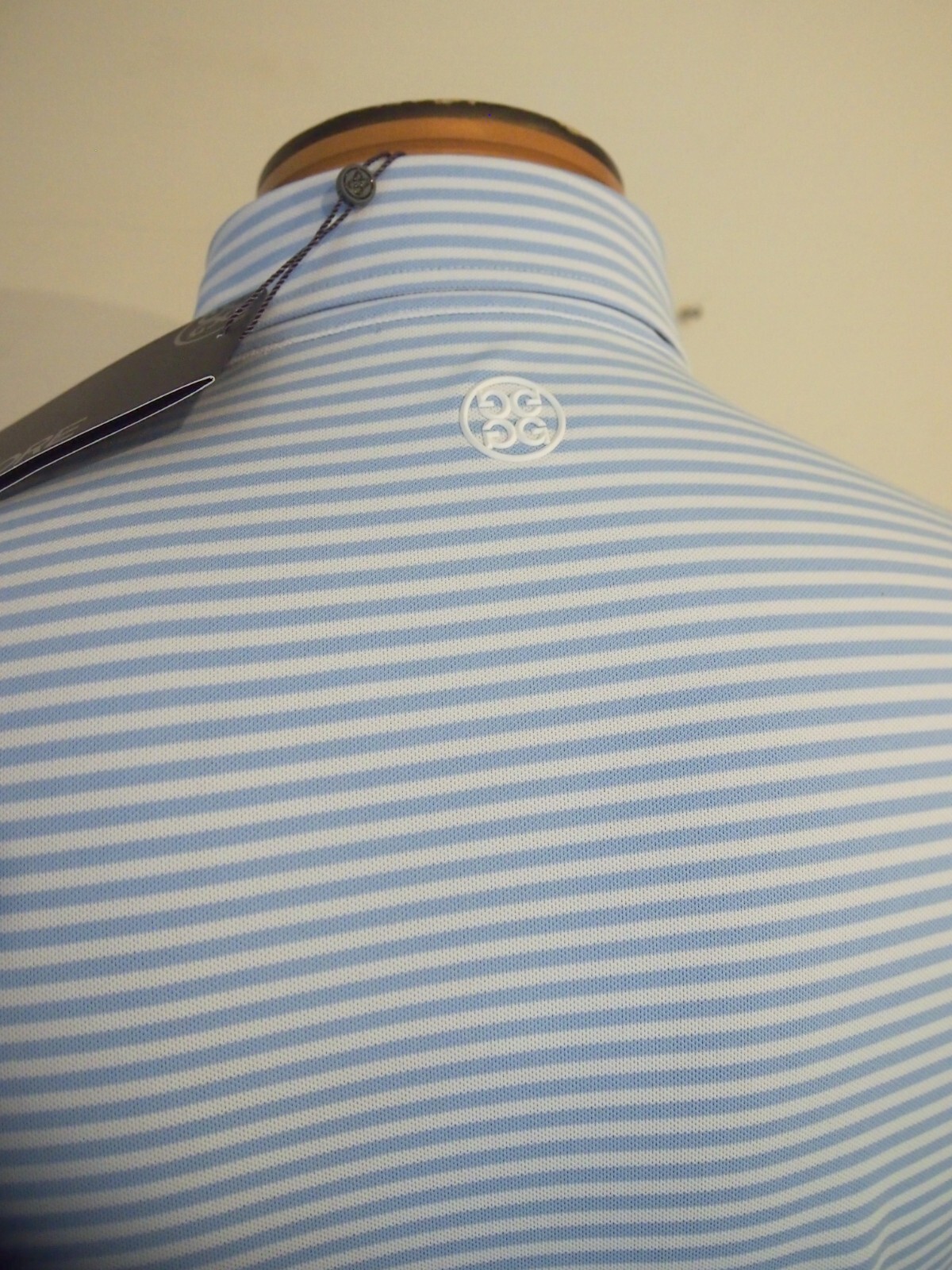 G/FORE Performance Fabric Feeder Stripe Pique Slim Fit Golf Shirt NWT M $120