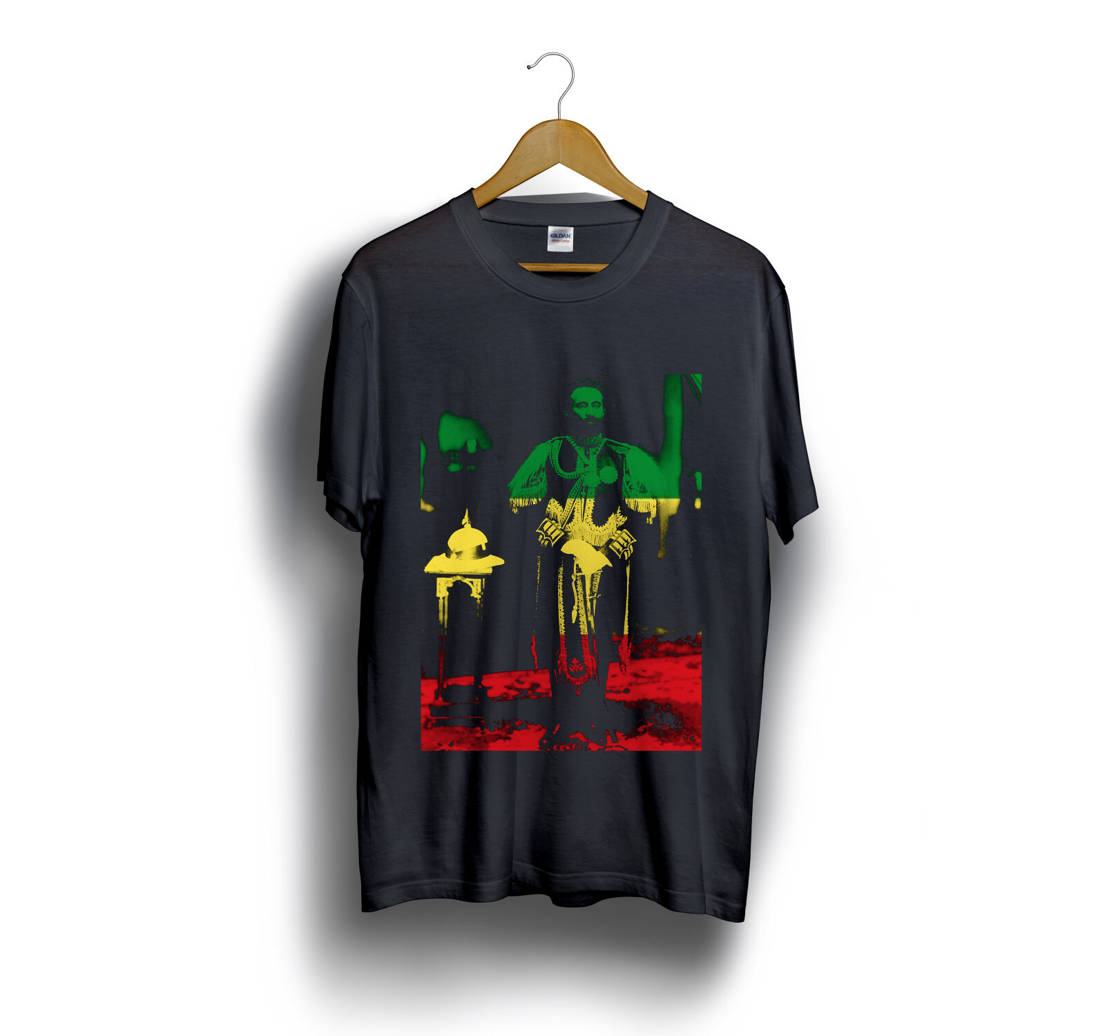 HAILE SELASSIE RASTAFARI Black T-Shirt Size S-5XL