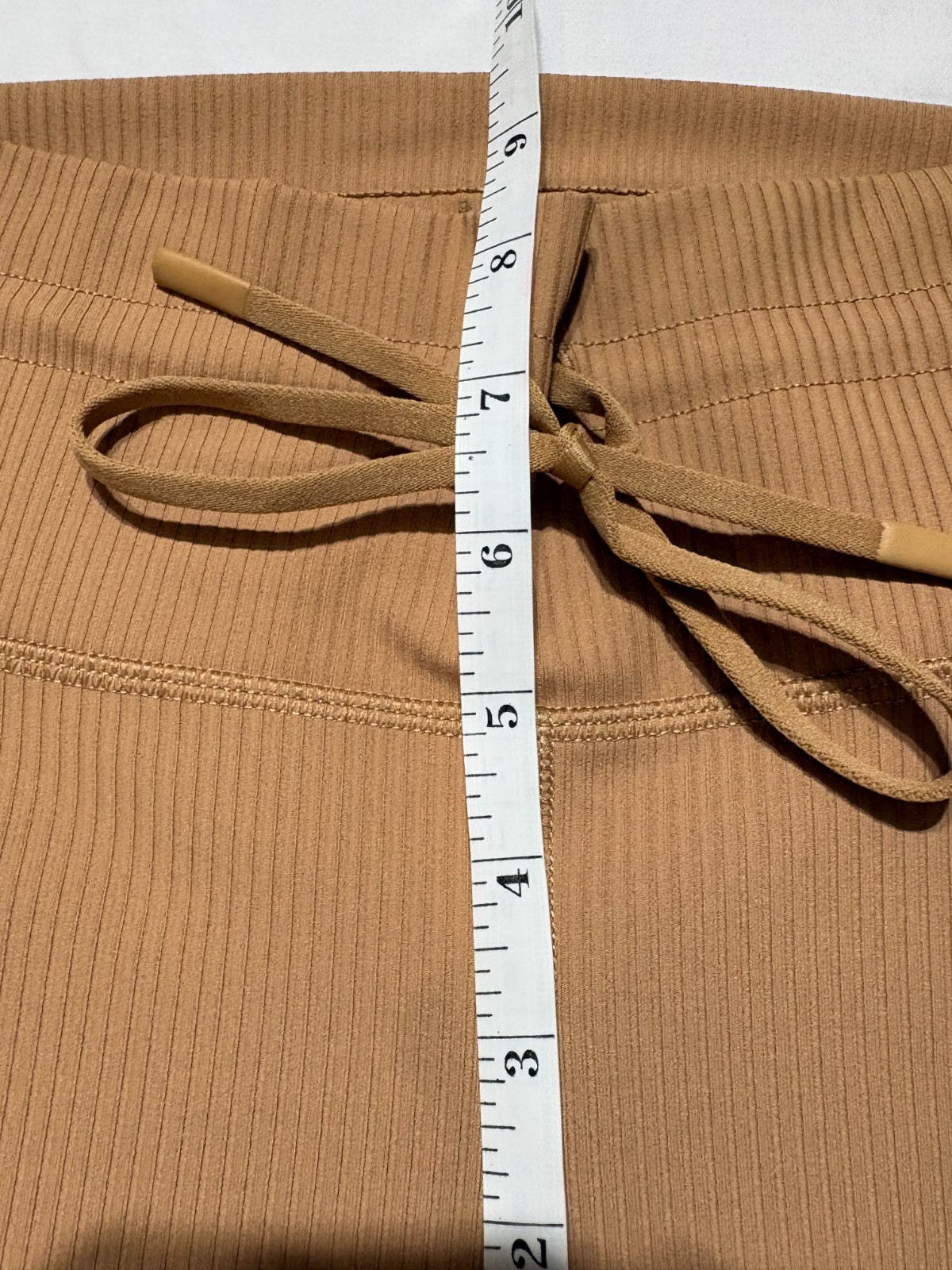 Fabletics Oasis Ribbed High Waisted Leggings Camel Tan Size Medium Earth Tone