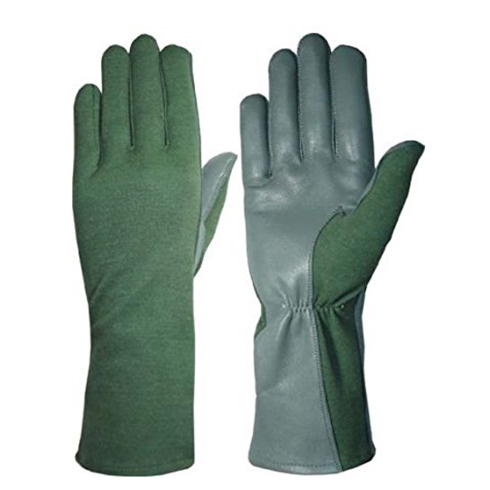 Nomex Pilot Tactical Flyer Flight Firefighter Gloves Black,Green