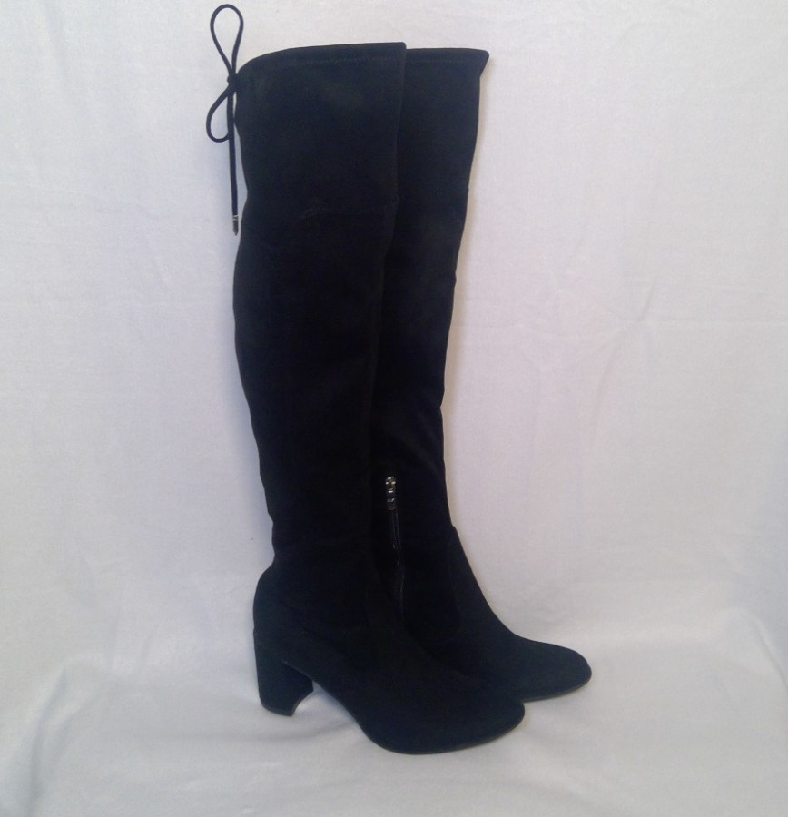 Marc Fisher Over the Knee Boots Women’s size 8.5 M Tie Back Detail Block Heel