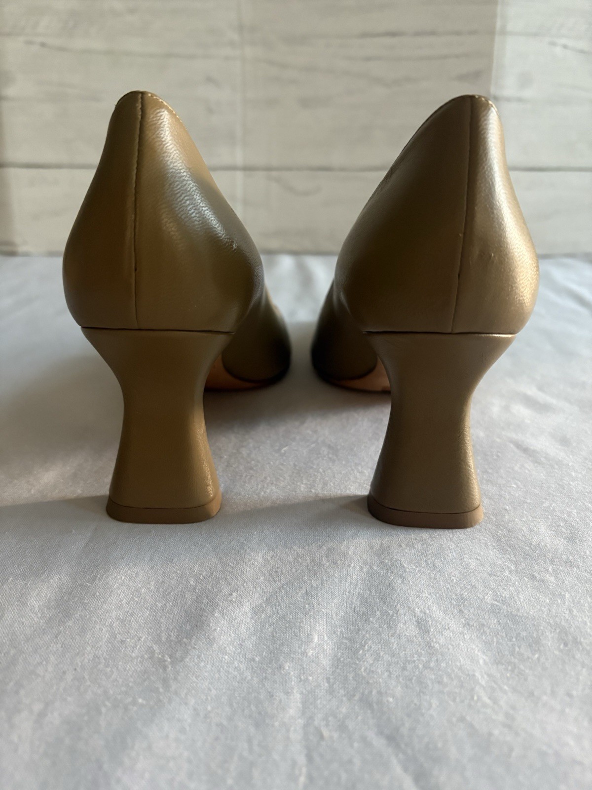 M.Gemi Italy Olive Taupe Women’s D’Orsay Pumps Heels Sandals Size 8 US 38 EU
