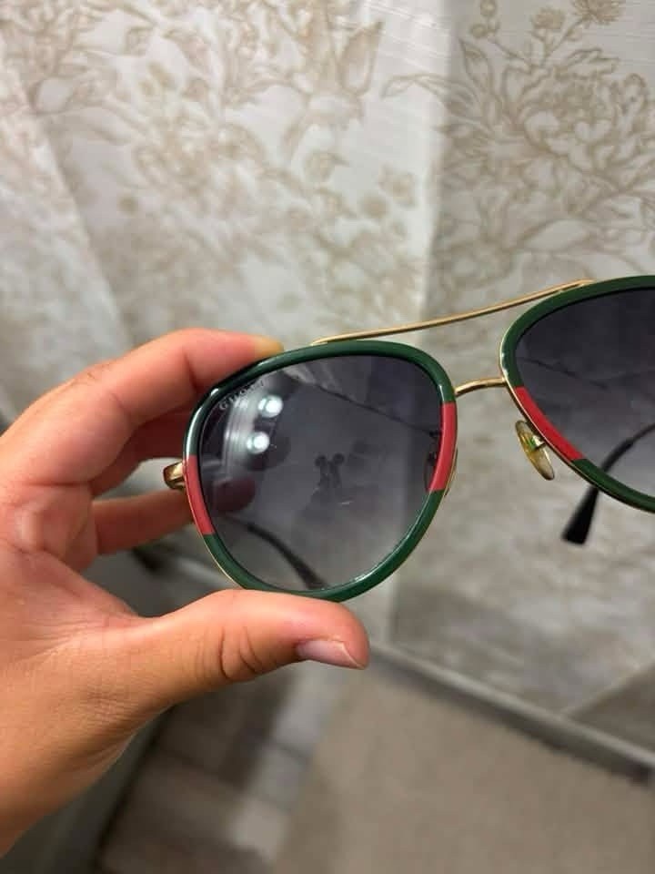 Gucci GG0062S 57mm Aviator “web” Sunglasses
