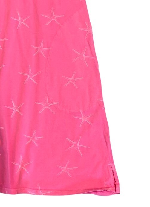 FRESH PRODUCE Large Cosmos PINK DRAPE STARFISH Jersey Tank SUN Dress $76 NWT L