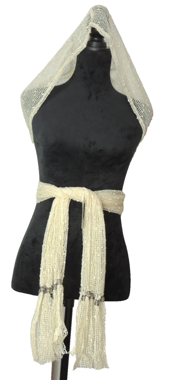 Pretty Angel Cream Hooded Scarf Scarve
