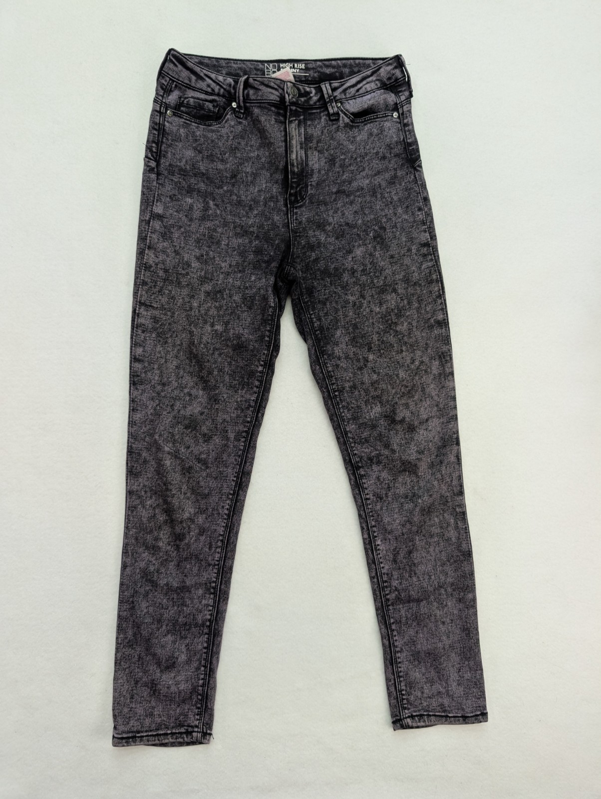 NOBO No Boundaries Women’s Jeans Size 11 High Rise Skinny Jegging Gray Stretch