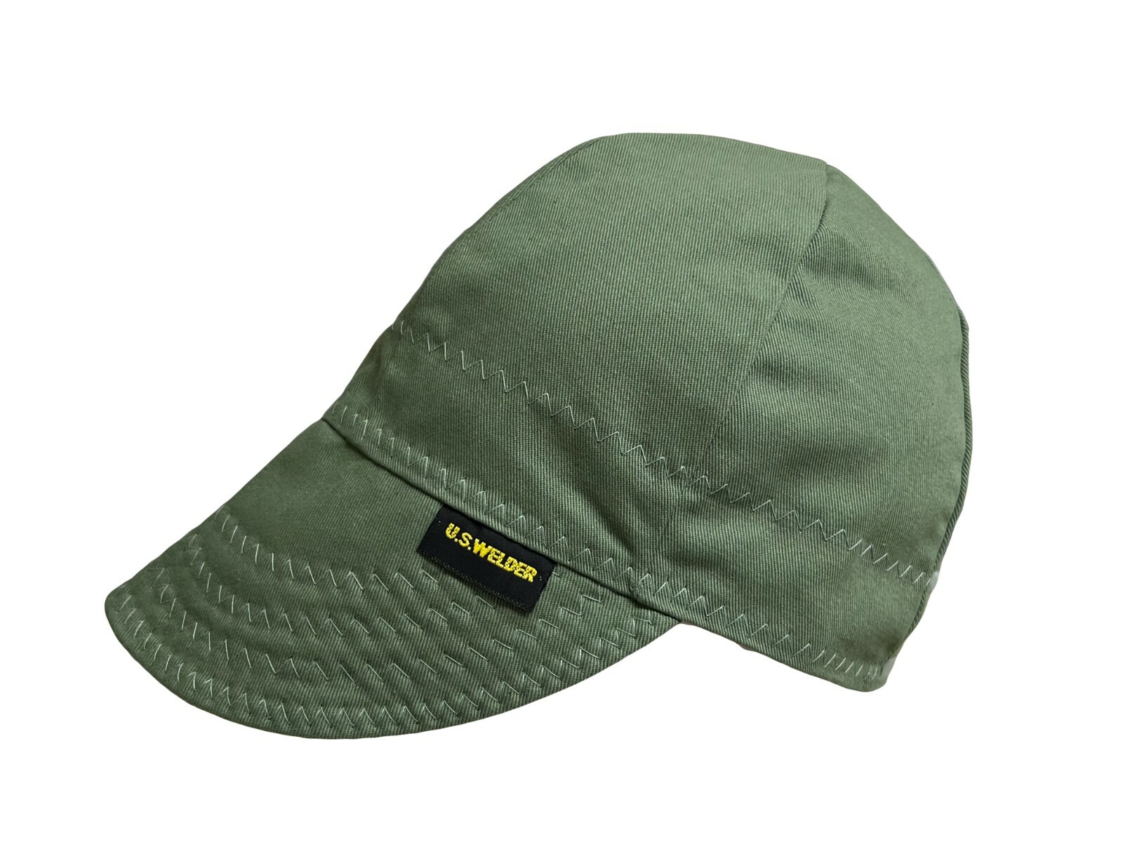U.S. WELDER Welding Cap Solid OLIVE Reversible by Comeaux Supply